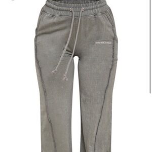 Olive Green Sweatpants Wide Leg Graphic NEVER WORN Size Small